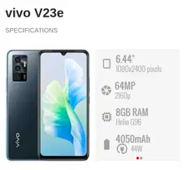 Vivo V23e 8+4/128 Mulusss Nett 2000 Passs