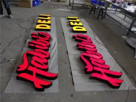Melayani Semua Huruf TimbulPapan Nama Neon Box Reklame DLL