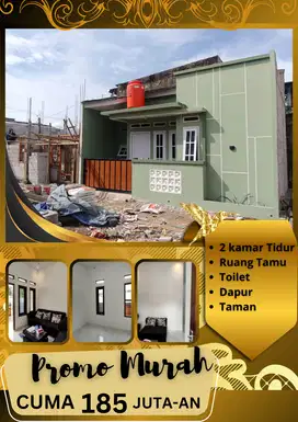 RUMAH MURAH 2 KAMAR SIAP HUNI AKSES DEKAT JALAN UTAMA 10 MENIT STASIUN