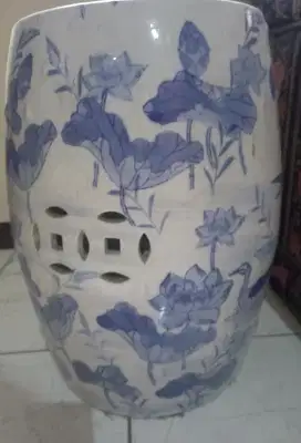 Guci biru bulat