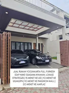 RUMAH FULL FURNISH 4KT, CARPORT 2 MOBIL, 2 LANTAI-DEKAT UGM & PAKUWON