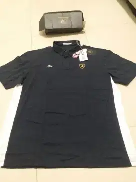 Kaos Kerah Lacoste x Lamborghini Size L (LD 110), Baru Fulltag