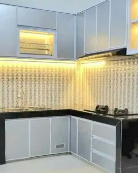 Kitchenset almunium acp premoum fremless engsel slowmotion/ jk