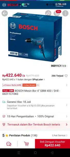 Bor bosch gbm 400