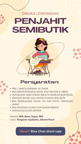 PENJAHIT SEMIBUTIK BORONGAN