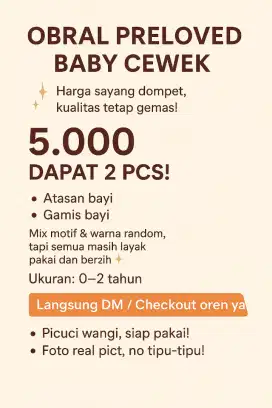 Sale dress & atasan baby