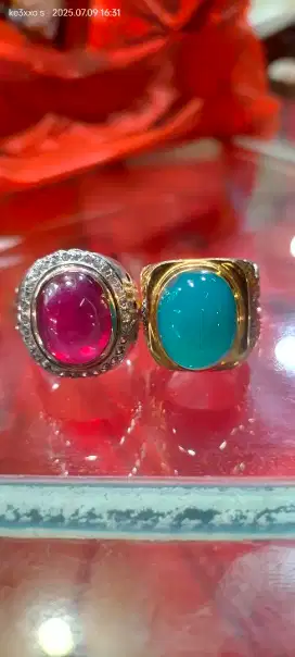 Bacan & Ruby Ring Perak
