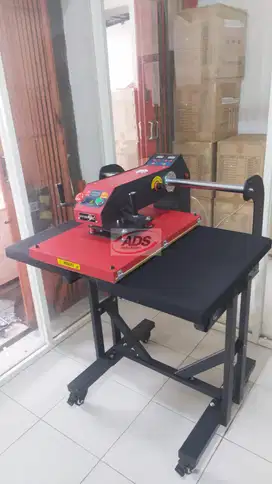 MESIN PRESS KAOS DOUBLE SIDE DENGAN SISTEM SEMI AUTO PNEUMATIC