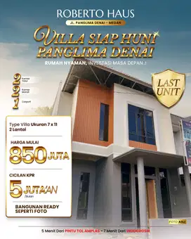 Komplek Roberto Haus Rumah Baru Jalan Panglima Denai Medan Amplas