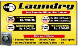 Laundry kiloan dan satuan