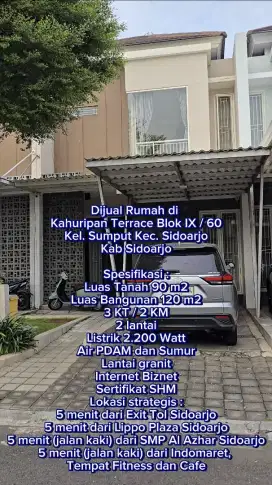 Dijual Rumah di lingkungan yang hijau dan Strategis sekali di Sidoarjo