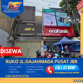 RUKO DI JLN GAJAHMADA JANTUNG KOTA JEMBER