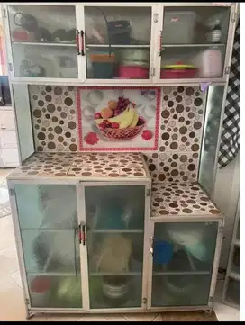 Lemari makan stainless 3sekat
