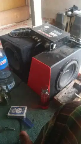 Wofer audax 8inc subwoofer embassy 8inc plus ampli y tinggal pakai ja