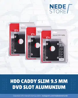 HDD Caddy Tipis 9.5 MM/Tebal 12.7MM Berkualitas Harga Terjangkau