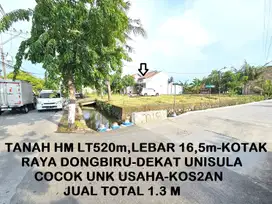 Tanah Dongbiru Genuk Sudah Pondasi Keliling/Uruk-DEkat RS Sultan Agung