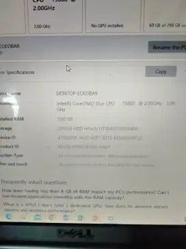 Borongan laptop core2 dan printer Epson L220 scan print jual cepat