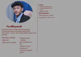 Di siplin dan di  berkerjasama sesama tim