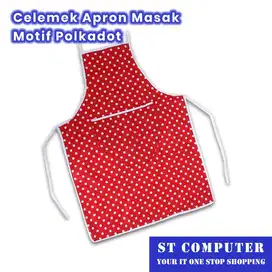 Celemek Apron Masak Motif Polkadot