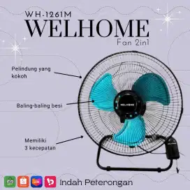 Kipas Angin 2in1 Welhome WH-1261M