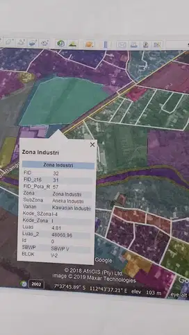 Tanah zona industri pandaan bangil