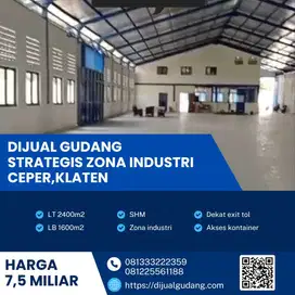 gudang jual lokasi Klaten Luas 2400m sangat strategis dan harga murah