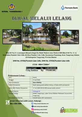DIJUAL MELALUI LELANG WILAYAH TANGERANG !!