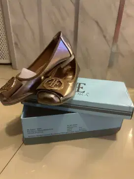 Baru Sepatu Flatshoes, Sepatu Kerja Wanita Import Glossy
