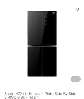 KULKAS SHARP SXS SJ IF51PG-BK 472L