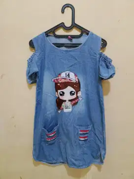 Dress anak size 8-10th