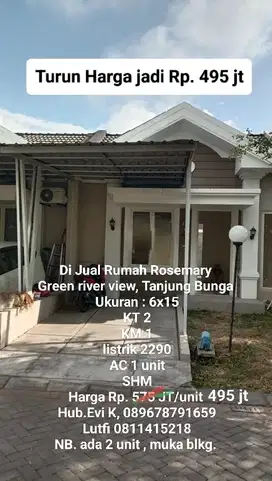 Di Jual Murah Rumah Rosemary, GRV Tanjung Bunga
