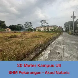 Tanah Jogja Terlaris, 20 Meter Kampus UII, Cocok Bangun Kost Ekslusif