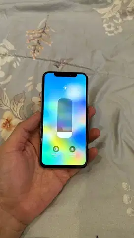 Dijual Iphone X silver 64GB Teregister permanen Hp charger