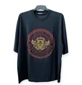 Kaos tshirt preloved bal hitam M luar(74 x 60) logo Balmain