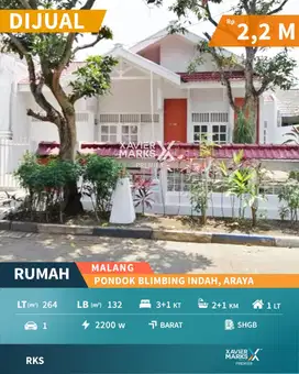 Harga Miring Dijual Rumah Terawat di Pondok Blimbing Indah Malang