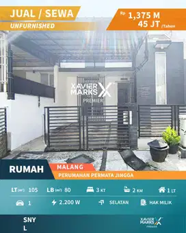 Dijual Rumah Minimalis Dekat UB di Permata Jingga Malang