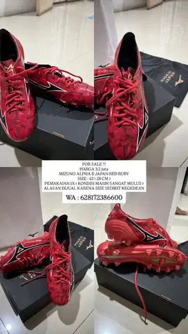 Mizuno alpha ii Japan Red Ruby