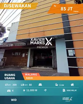 Disewakan Ruang Usaha Kawasan Ramai di Kasin Malang