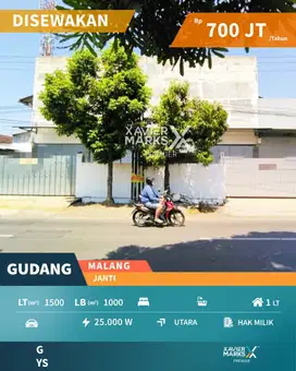 Disewakan Gudang Siap Huni Akses Mudah di Janti Malang