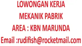 LOWONGAN MEKANIK