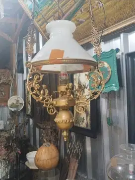 Lampu gantung kuningan cup original Eropa model Jawa tinggi 140cm