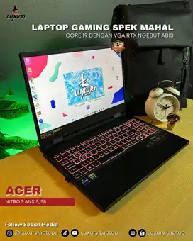 LAPTOP GAMING ACER NITRO 5 AN515-58 CORE I9  RTX 3060 RAM SSD SECOND
