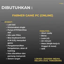 LOKER JOKI GAMING PC ONLINE BUTUH CEPAT 2 ORANG