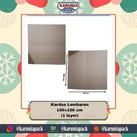 Kardus/ Karton Lembaran polos 1 layer ukuran 100×100 cm