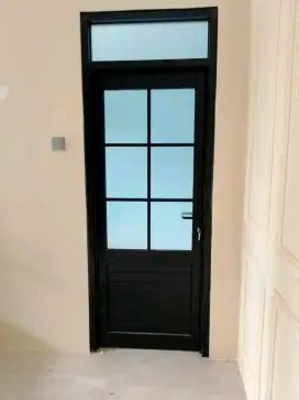 Pintu Kaca Ornament/ Polos + kusen 4 icnn