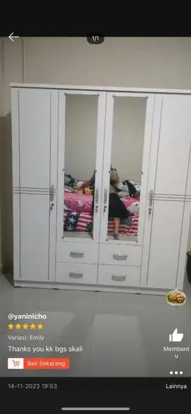 lemari baju 4 pintu