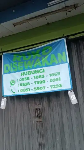 Ruko Disewakan Bulanan / Tahunan