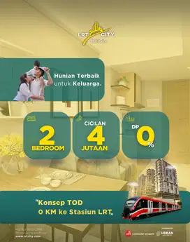 Apartemen Jakarta 2 Kamar Harga 1 Kamar, Full Furnish Free Biaya Awal