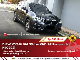 [ LOW KM ] BMW X3 X 3 2.0i G01 SDrive CKD AT Panoramic Hitam 2021/2022