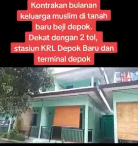 Dikontrakan bulanan hunian asri keluarga muslim di tengah kota Depok.